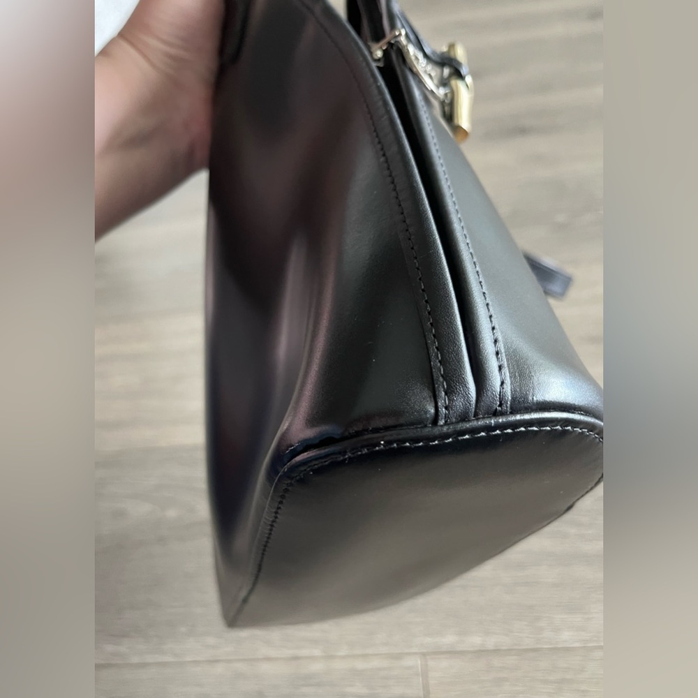 EUC Longchamp Roseau Black Leather Shoulder Bag *Certified Authentic* - Picture 2 of 11